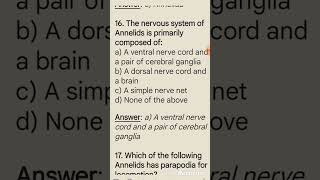 Annelida part 2 zoology mcqs exam preparation [upl. by Hanej274]