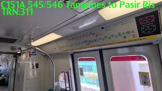 Echoey motor removed C151A 545546 Tampines to Pasir Ris [upl. by Raney]