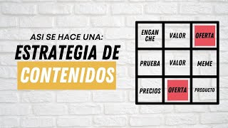 Cómo crear una estrategia de contenidos para tus Redes Sociales  Marketing de Contenidos [upl. by Zebadiah]