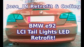 Retrofitting LCI LED Tail lights on a BMW e93 [upl. by Hepza]