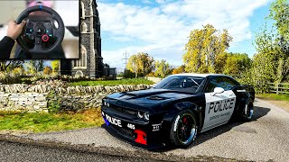 Im Racing the 1200HP Dodge Challenger Police Car in Forza Horizon 4 [upl. by Ainsley852]