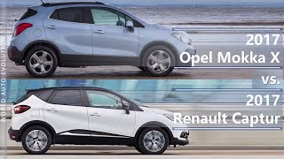 2017 Opel Mokka X vs 2017 Renault Captur technical comparison [upl. by Howland]