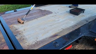 The easiest sealer to apply to a wood trailer deck Ready Seal wood sealer [upl. by Patricia]