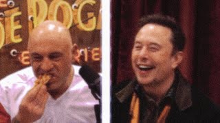 Joe Rogan and Elon Musk eating pizza for 1 minute and 52 seconds RAW [upl. by Christen]