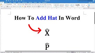 How to add Hat in Word   type p q y x r theta beta hat [upl. by Wojcik]