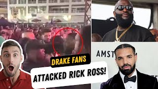 Drake fans attack Rick Ross in Canada after rapper plays Kendrick Lamar diss track [upl. by Oileduab319]