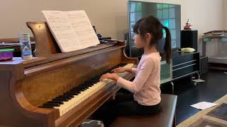 Peacherine Rag  Scott Joplin arr Timothy Brown  Emma at the Piano 8 years old [upl. by Neeruam]