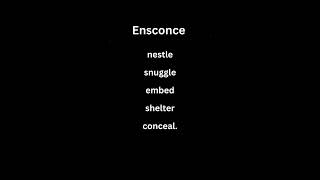 Ensconce synonyms englishlanguage englishvocabulary [upl. by Irving]