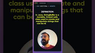 🔍 What is StringBuffer in Java coding codinginterview javaprogramming [upl. by Hashim649]