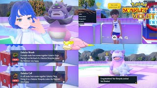 Cara Evolve Galarian Slowpoke Menjadi Galarian Slowbro Dan Slowking Pokemon Scarlet Violet Indonesia [upl. by Ahsilyt]