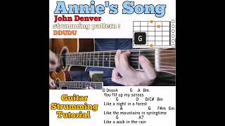 Annies Song  John Denver guitar chords w lyrics amp strumming tutorial [upl. by Shelton69]