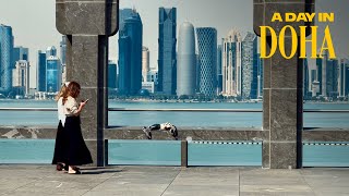 A Day in Doha Qatar Walking Tour 4K [upl. by Mintz838]