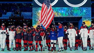 Team USA enters Winter Olympics Opening Ceremony 2022 [upl. by Vanthe]