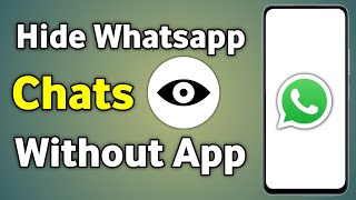 Whatsapp Chat Hide Kaise Kare  Whatsapp Me Chat Hide Kaise Kare Without Archive [upl. by Ocram582]