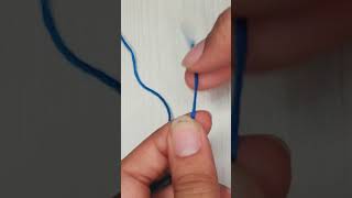 how to tie a knot thread shortsfeed shorts ytshorts needleandthread [upl. by Manbahs]