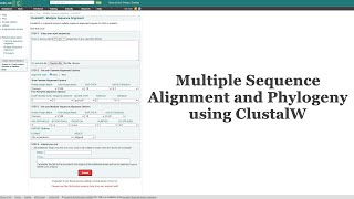 Multiple Sequence Alignment and Phylogeny using ClustalW [upl. by Naliorf239]