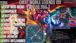 CHEAT MAPHACK MLBB IOS ANTI BANNED 2024  CHEAT MAP MOBILE LEGENDS IOS 1908 [upl. by Pail]