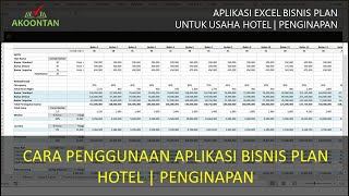 Cara Penggunaan Aplikasi Excel Bisnis Plan untuk Perencanaan Usaha Hotel  Penginapan  Restoran [upl. by Aneeled]