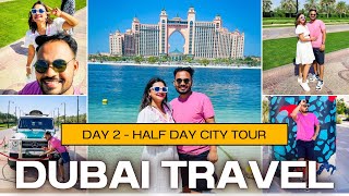 Dubai Half day City tour  Atlantic Hotel  Dubai Frame  Burj Al Arab Beach  SachinKVlogs [upl. by Jun]