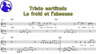 Adamo  Tombe la neige karaoke version sheet music for playerschorus addedYe karaoke [upl. by Berg490]