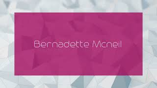 Bernadette Mcneil  appearance [upl. by Narahs]