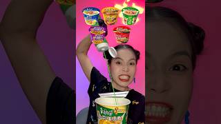 Color Ramen ASMR 🌈🍜 food mukbang asmr challenge [upl. by Eussoj461]