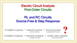 Lecture First Order Circuits [upl. by Dutch]