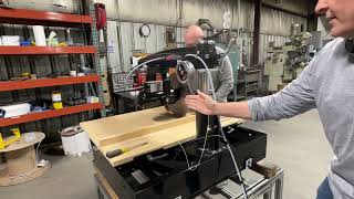 Radial Arm Saw Adjustments [upl. by Nosdivad205]