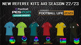 NEW REFEREE KITS AIO SEASON 2223  PES 2021 amp SMOKEPATCH FOOTBALL LIFE 2023  REVIEWS GAMEPLAY [upl. by Tillie]