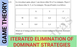 iterated elimination of dominant strategies IEDS  Game theory [upl. by Loring]