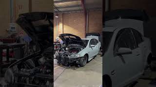 Twin turbo VE Commodore on the hub dyno [upl. by Macnamara]