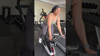 Exercise Bike at the Gym over50andfit shorts womenworkout femalefitness bodypositivefitness [upl. by Elconin]