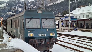 BLS Autoverlad Kandersteg im Winter 2023 [upl. by Pomfrey184]