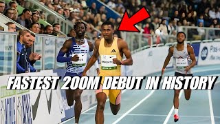 UNBELIEVABLE Erriyon Knighton JUST CREATE HISTORY In The Mens 200m  2024 MEETING INDOOR LIEVIN [upl. by Eeresid386]