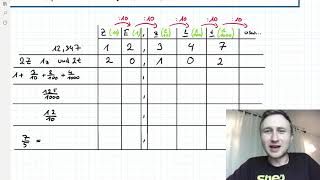 Dezimalzahlen oder Dezimalbrüche mit der Stellenwerttafel umrechnen  Mathe 06 [upl. by Anam]