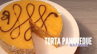 TORTA PANQUEQUE NARANJApaso a pasoMUY FÁCIL [upl. by Eyoj]