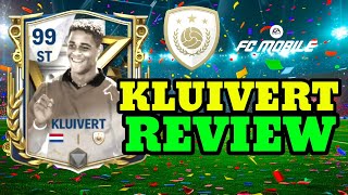 99 ICON KLUIVERT REVIEW  HEAD TRICK WHAT KIND OF CARD in FC MOBILE [upl. by Warwick]