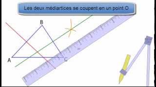 Construire le cecle circonscrirt dun triangle [upl. by Erlina]