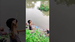 Borshi Diye Puthi Mach Dhora  Mach Dhora video  fishing video  fishing short  fishingvideo [upl. by Thorne]