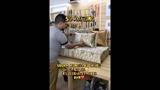 Sewing elegant cushions☺️🧡 diy diyfurniture sewing modernfurnitureinlowbudget [upl. by Rodnas]