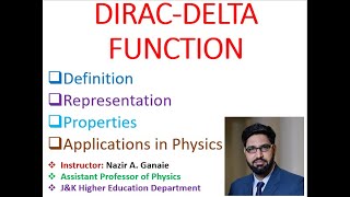 Dirac Delta function Complete [upl. by Teufert]