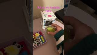 Set up my bedside table viralvideo fyp preppy organization calm asmr shorts deepclean ￼ [upl. by Odlauso146]