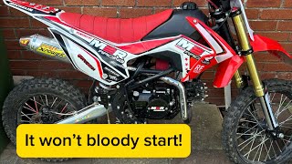 M2R Motorcross Pit Bike won’t start motocross motorcycle mechanic [upl. by Emmey220]