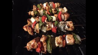 Smoked and Grilled Keto Chicken Kabobs With Sauce On Weber Genesis 310 [upl. by Huesman]