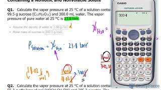 ⚗️ Calculating the Vapor Pressure of a Solution using Raoult’s law Question 1 [upl. by Ahseken]