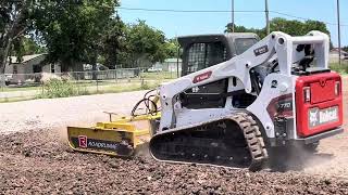 Road Runner Skid Steer Grader first use  Creager Equipment [upl. by Benito347]