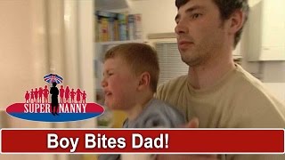 Tantruming Child Bites Dads Broken Hand  Supernanny [upl. by Mieka]