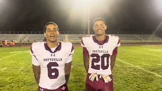 Pottsville’s Tsirell Curry and Letrel Montone postgame interview 9132024 [upl. by Ithsav364]