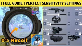 Best Sensitivity Setting  Full Guide  HOW TO SET PERFECT SENSITIVITY SETTING IN PUBG MOBILE LITE [upl. by Lusty]