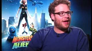 Seth Rogen Interview Monsters vs Aliens [upl. by Namyw]